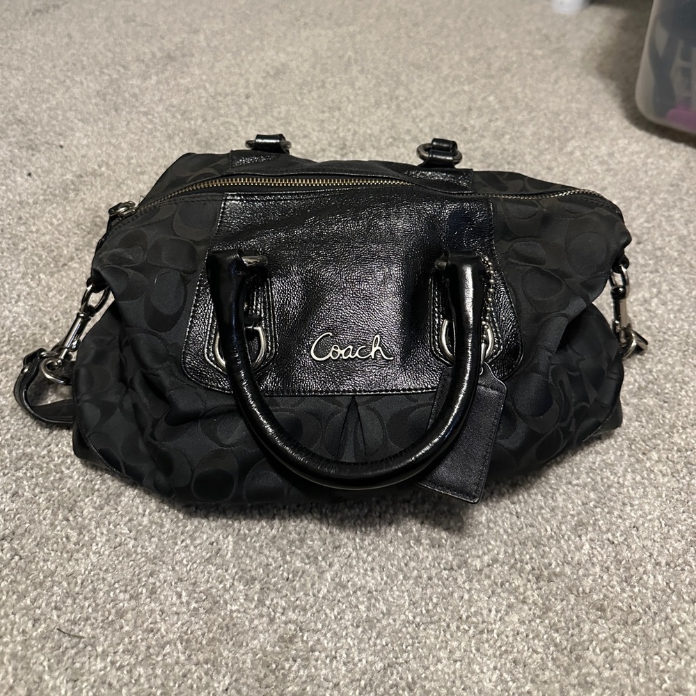 Coach Black Signature Satchel